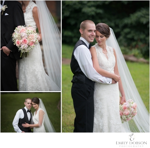 bride and groom on their wedding day