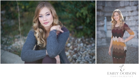 Jerseyville Community HS Senior wearing gray cardigan and maroon pants