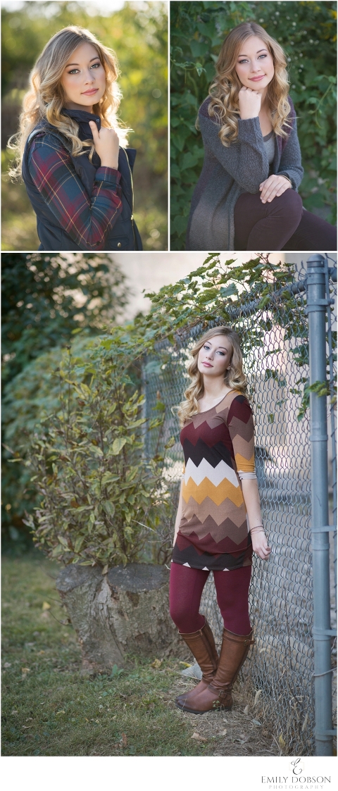Jerseyville Community HS Senior leaning against a wire fence