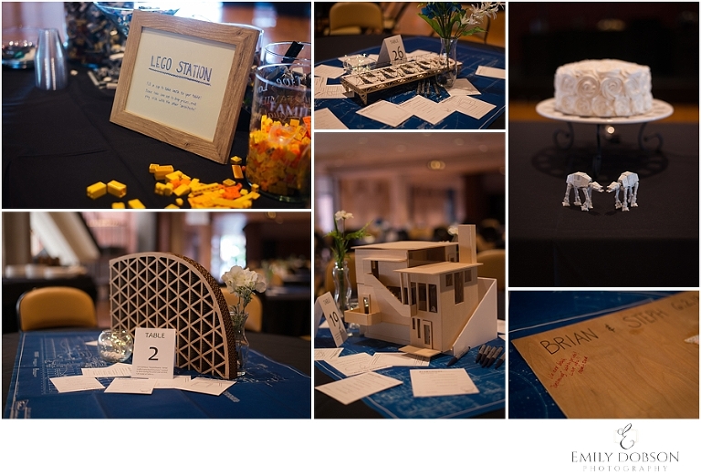 Wedding Reception Architecture Center Pieces