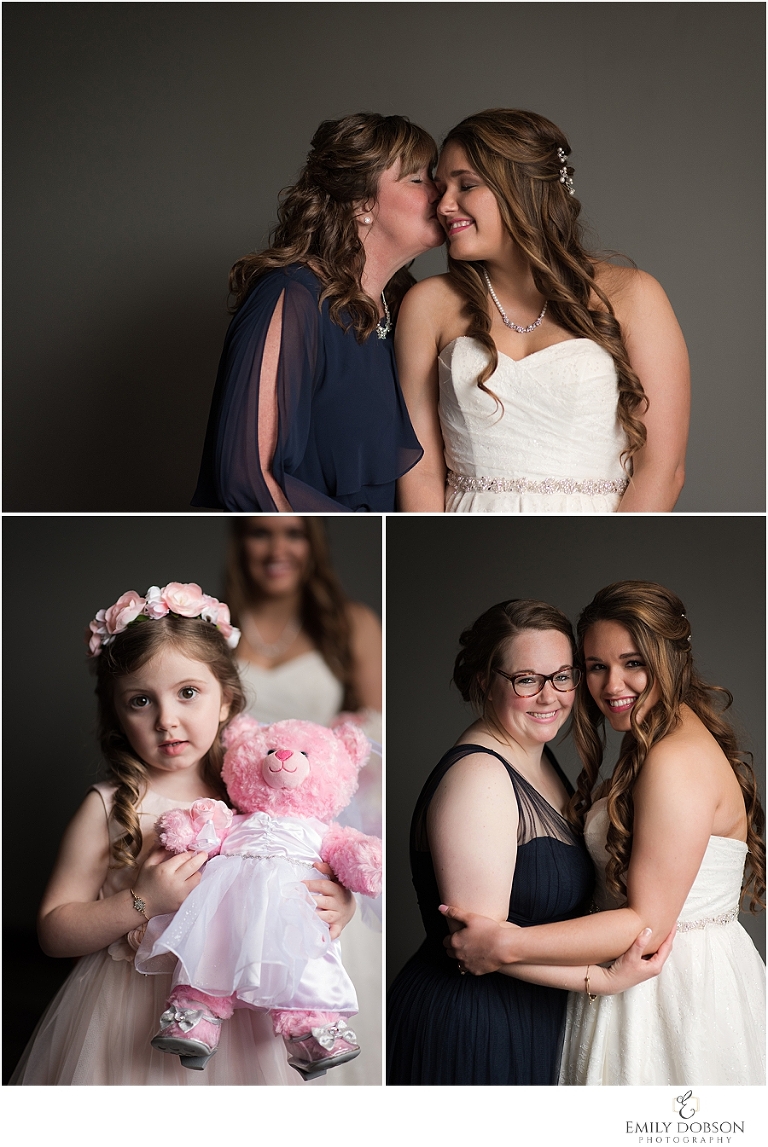 Bridal portrait with her mom