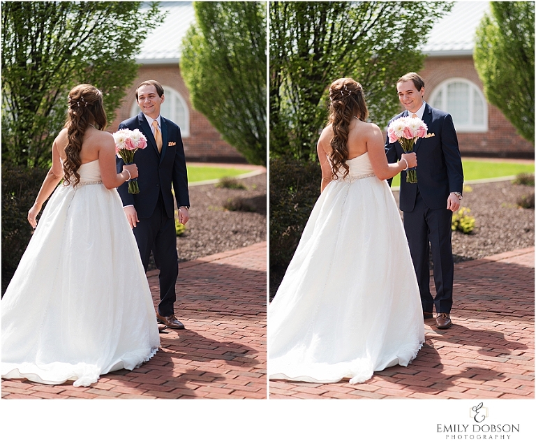 Groom's reaction to seeing his bride for the first time