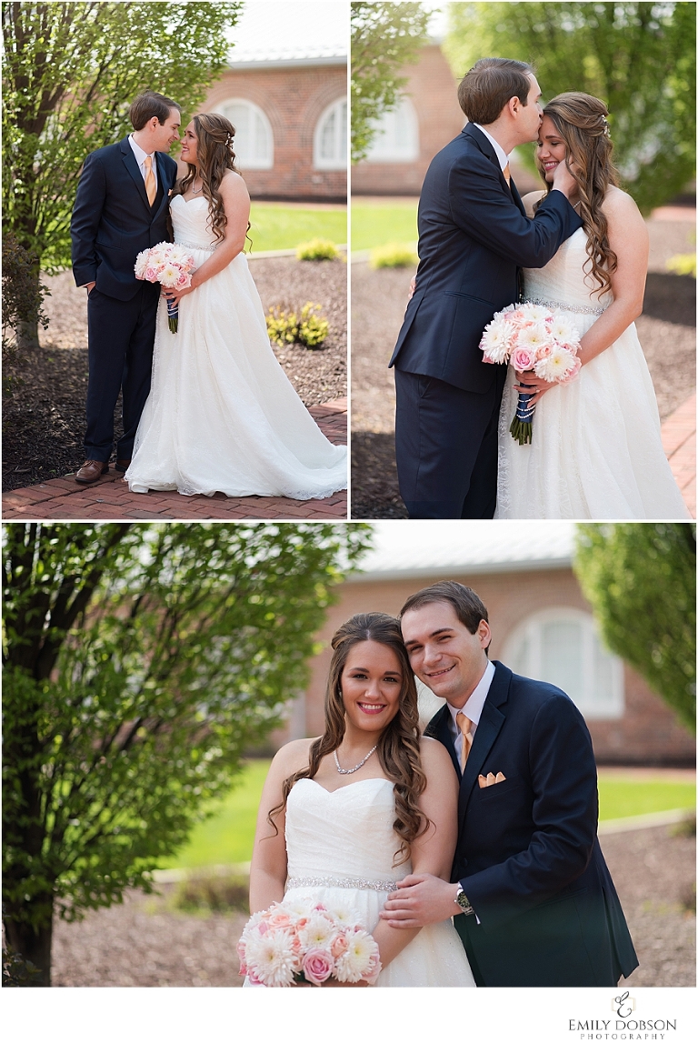 Bride and groom portraits at The LeClaire Room