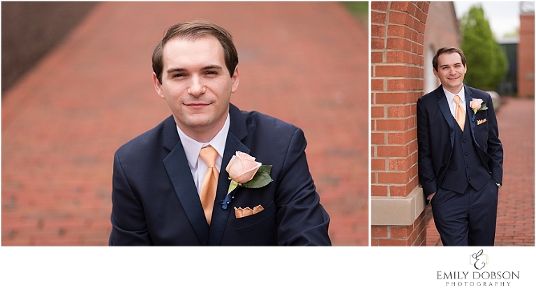 Groom portraits at The LeClaire Room